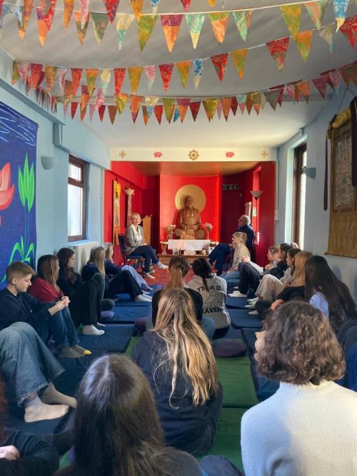 College students visit Cardiff Buddhist Centre